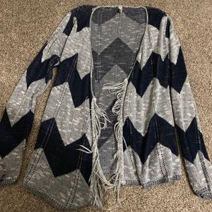 Maurice’s Chevron Navy & Grey Cardigan